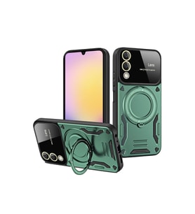 S25 Edge Joy Lens Standlı Kapak - Koyu Yeşil