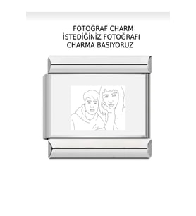 italyan çelik bileklik charmı lazer baskı fmaccesories