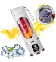 Ayt Powermaster Pm-25964 Taşınabilir Dijital Ekranlı Meyve Sıkacağı Şarjlı Blender Kamp Sporcu Meyve Sıkıcı