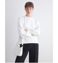 LCW EVERYDAY Beyaz Bisiklet Yaka Boncuk İşlemeli Oversize Bluz