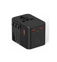 25w Evrensel Seyahat Adaptörü, Eu/us/uk/au Priz Dönüştürücü, 1x Usb, 2x Type-c Hızlı Şarj