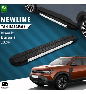 S-Dizayn Renault Duster 3 NewLine Aluminyum Yan Basamak 183 Cm 2024 Üzeri A+ Kalite