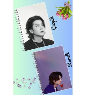 Suga bts defter seti 2 adet A4 boyutu 21*30 çizgili + kareli 60 syf