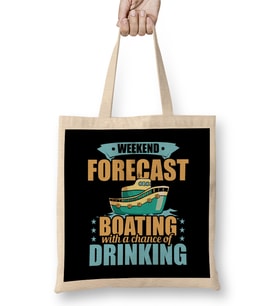 Weekend Forecast Boating with a Chance of Drinking Bez Çanta Uzun Saplı