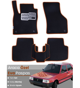 TOFAŞ ŞAHİN (1981-2002) Uyumlu EVA Paspas Tam Set–Oto Paspas,Araca Özel,Kolay Montaj