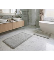 Royam Mevsim Home 2'li Set Banyo Halısı, Paspası %100 Pamuklu Kaymaz Taban Makarna Kenar Taş