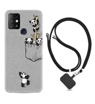 INFINIX Hot 8 9 10 11S Hot 10 Play 10T Kılıf Boyun Askılı Silikon Pandalar 1798