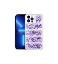 Apple iPhone 13 Pro Uyumlu Kılıf Kamera Korumalı Simli Airbag'li Zore Dalga Kapak (Mor)
