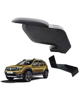 Dacia Duster 2014 Delmesiz Çelik Ayaklı Siyah Kolçak Kol Dayama