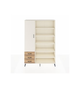 Arges Dolap 9 Raflı 3 Çekmeceli 3 Kapaklı 132x30x195 Aytaşı-Aytaşı/Çam