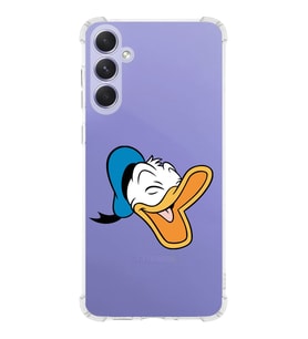 Samsung Galaxy A54 Uyumlu Köşe Korumalı Antişok Kapak Donald Duck Tasarımlı Şeffaf Silikon Kılıf