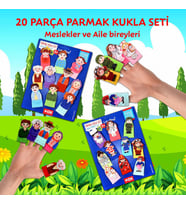 2 Set - 20 Parça Tox Meslekler ve Aile Üyeleri 20 Parça Parmak Kukla T752 T762