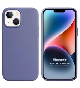Microsonic Apple iPhone 14 Plus Kılıf Liquid Lansman Silikon Lavanta Grisi