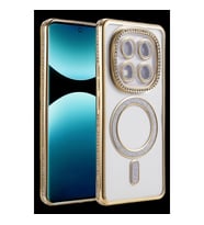Note 15 5G Joke Simli Magneticsafe Kılıf - Gold