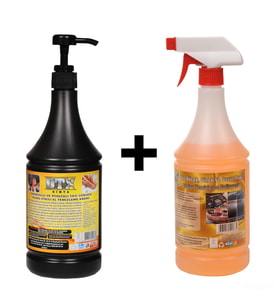 Ponza'lı (Talaşlı) El Temizleme Kremi  Sabunu 1 kg & Susuz Motor Temizleyici Konsantre (1/5) 1 Litre