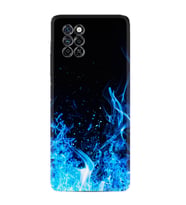 Infinix Note 10 Pro Kılıf Silikon Desen Özel Seri Blue Fire 1678