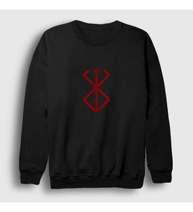 Presmono Unisex Siyah Mark Anime Berserk Sweatshirt 126341tt