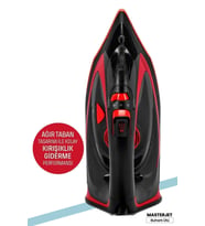 Masterjet 2600 Watt Seramik Ağır Taban Teknolojisi Ile Kolay Kırışık Gideren 180 gr Şok Buharlı Ütü
