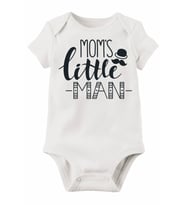 Unisex Bebek Mom's Little Man Beyaz Body