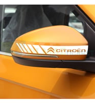 Citroen Logo Yan Dikiz Ayna Şerit Oto Sticker Etiket Yapıştırma Çıkartma 3 Çift ( 20 X 2 Cm Ölçü )