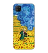 Xiaomi Redmi 9C / 10A Uyumlu Vincent Van Gogh Tasarımlı Şeffaf Telefon Kılıfı