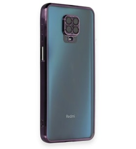 Redmi Note 9 Kılıf Lensli Silikon - Mor