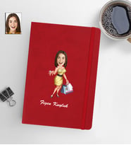 Kişiye Özel Kadın Model 13x21 Mavi Defter-22
