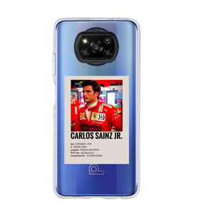 Poco X3 Pro Uyumlu Carlos Sainz Desenli Şeffaf Telefon Kılıfı