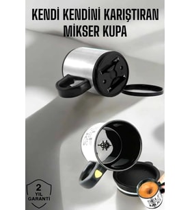 Yazılı Mug Kupa Karıştırıcı Özelliği Ve Paslanmaz Çelik