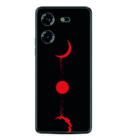 Tecno Pova 5 Kılıf Silikon Desen Özel Seri Red Moon 1710