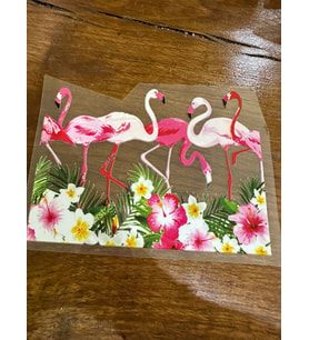 14X20 CM ÜTÜ İLE YAPIŞAN FİLAMİNGO TRANSFER BASKI ARMA TİŞÖRT BASKI