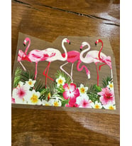 14X20 CM ÜTÜ İLE YAPIŞAN FİLAMİNGO TRANSFER BASKI ARMA TİŞÖRT BASKI