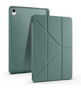 Fuchsia Galaxy Tab S11 ile Uyumlu Kalem Bölmeli Tri Folding Kılıf