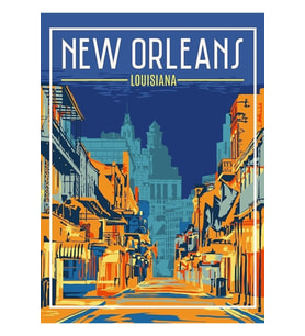 Harika New Orleans Poster Tablo Ahşap Poster Dekoratif