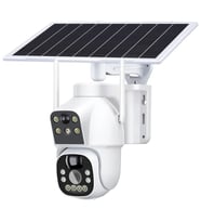 AOV Çift Kameralı 7/24 Kayıt E Sim Özellikli 4G Solar Kamera (Siyah Beyaz)