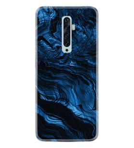 Oppo Reno 2Z 4 Lite 4 Pro 5 6 7 A31 Kılıf Desemli Silikon Blue MArble 1379