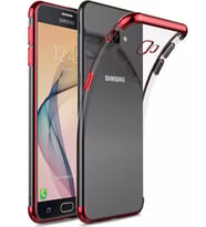 Galaxy J7 Prime/J7 Prime 2 İnce Köşeleri Renkli Şeffaf Kaliteli Kılıf (Kırmızı)