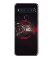 TCL 10L 10 Plus 10SE 20E 20SE 30SE L7 Kılıf Desemli Silikon Kurt ve Ay Yıldız 1403