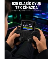 520 Oyunlu Taşınabilir El Oyun Konsolu TV Bağlantılı Şarjlı Gamepad
