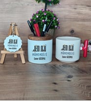 Jeoloji Mühendisi Hediye Sepeti Kupa Bardak T Kulplu, Kalemlik ve Anahtarlık Mühendisler Günü Hediyesi (Model 1)