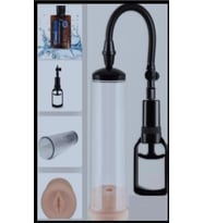 Vajina Başlıklı Penis Pompası Büyütücü Vakum 40ml Jel
