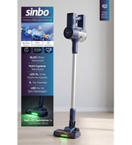 Sinbo SVC-8636 Kablosuz Dikey Şarjlı Süpürge 2200MAH Li-Ion Bataryalı Bldc Motorlu Yeşil LED Işıklı Multi Cyclone