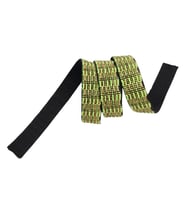 Angel Çanta Aksesuar 3 cm Polyester Kolon Neon Yeşil Gold Simli 1 Metre