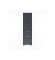 Hyperion Dolap 3 Raflı 4 Çekmeceli 2 Kapaklı 60x44x243 Aytaşı-Antrasit