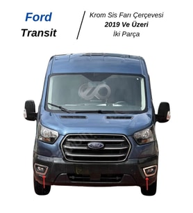 Ford Transit Krom Sis Farı Çerçevesi 2 prç 2019 Üzeri P.ÇELİK (Gri)