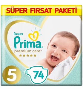 Prima Premium Care 5 Beden Bebek Bezi 74 Adet