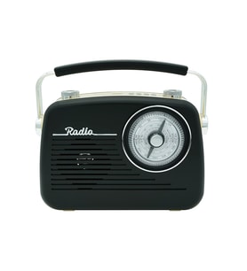 Nostaljik Hafif Taşınabilir Retro Tasarımlı Bluetooth FM Radyo Siyah