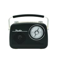 Nostaljik Hafif Taşınabilir Retro Tasarımlı Bluetooth FM Radyo Siyah