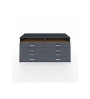 Kronos Konsol 2 Raflı 8 Çekmeceli  176x59x99 Antrasit-Çam/Antrasit