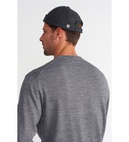 Erkek Füme Desenli Yün Skullcap Şapka Docker Cap